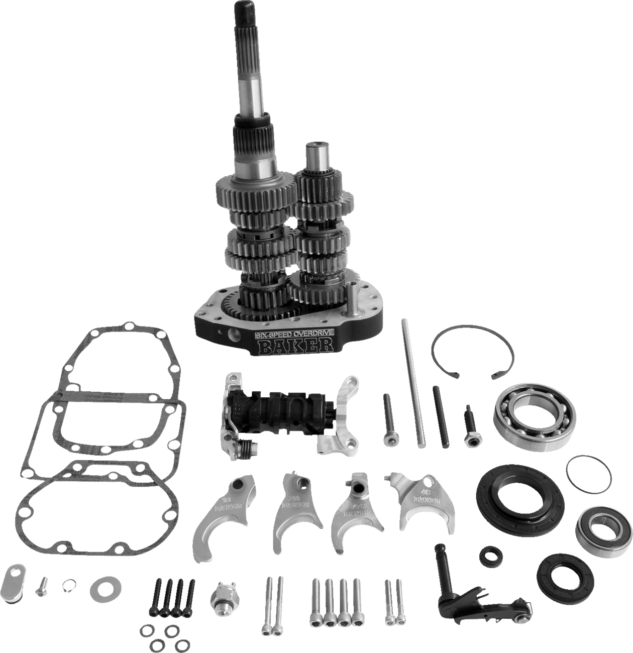 BAKER DRIVETRAIN Gear Set - Overdrive/6-Speed / Black / Softail/Dyna/FXR 1103-0059