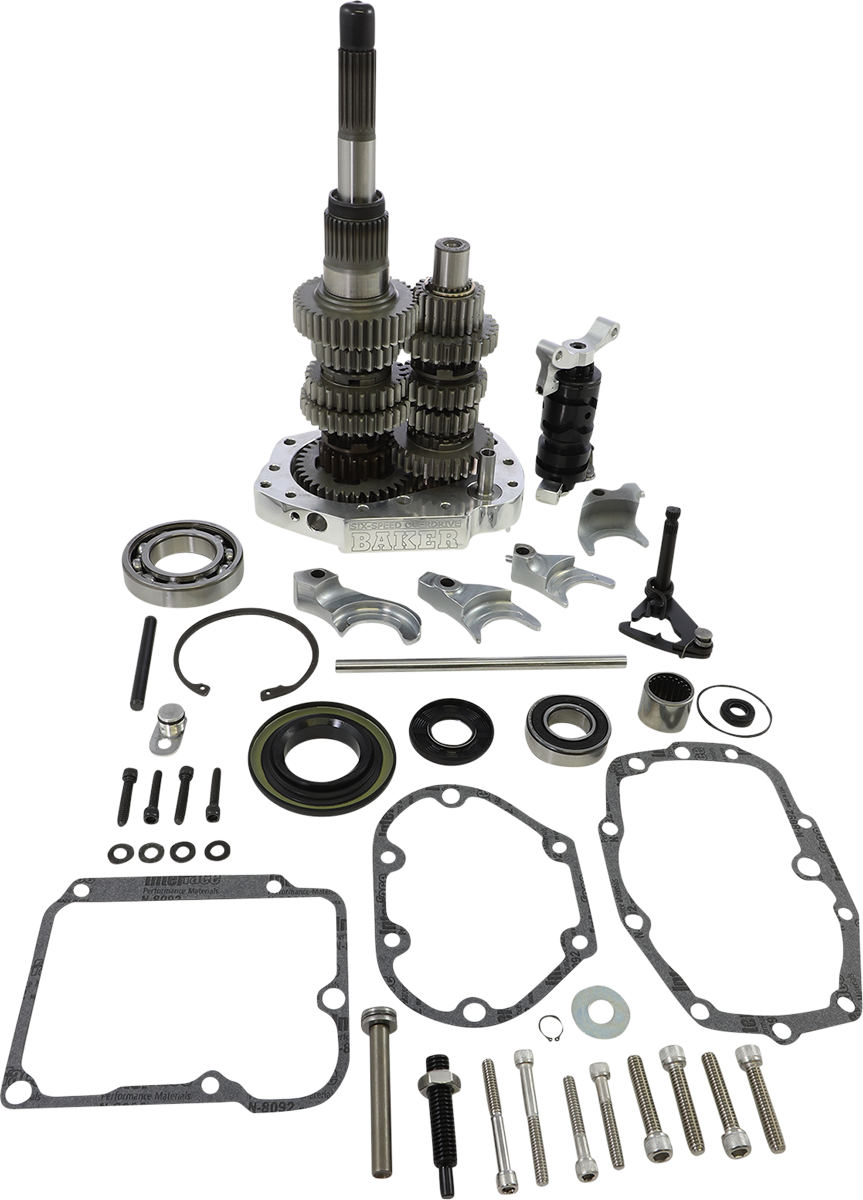 BAKER DRIVETRAIN Gear Set - Overdrive/6-Speed / Polished / '00-'06 Harley-Davidson 1103-0038