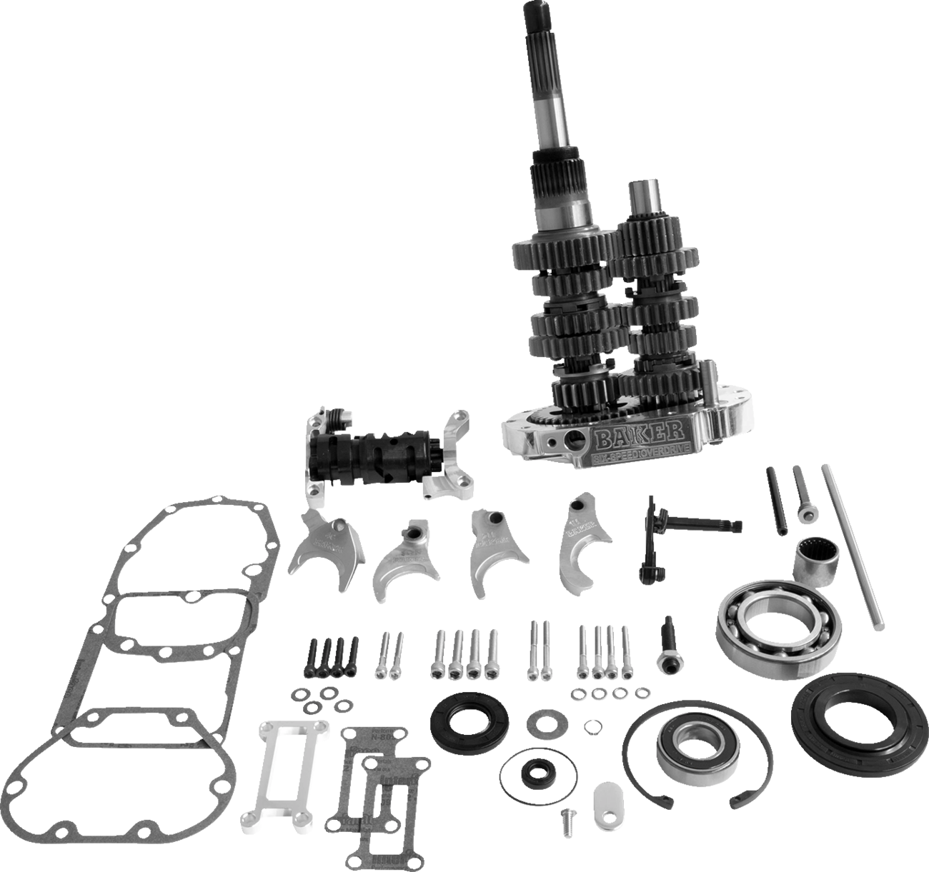BAKER DRIVETRAIN Gear Set - Overdrive/6-Speed / Polished / '01 Touring 1103-0041