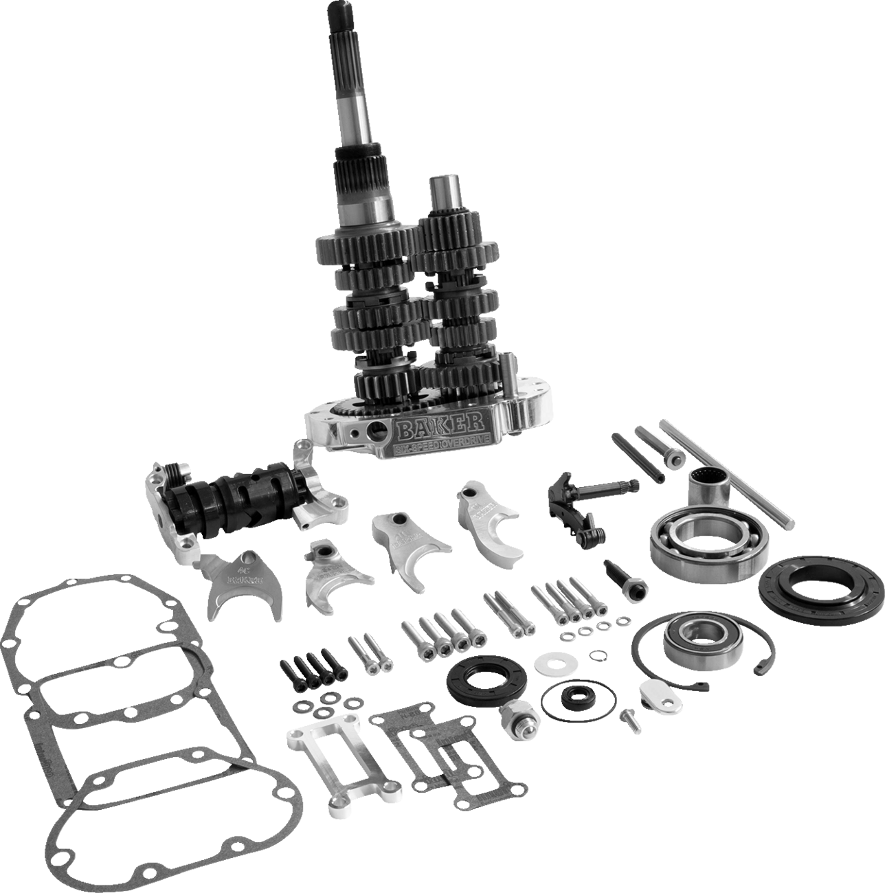 BAKER DRIVETRAIN Gear Set - Overdrive/6-Speed / Polished 1103-0061