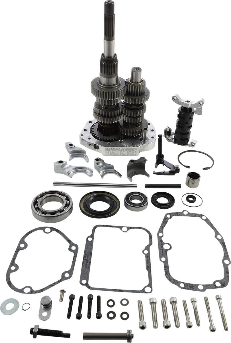 BAKER DRIVETRAIN Gear Set - Overdrive/6-Speed / Polished / '90-'97 Harley-Davidson 1103-0045