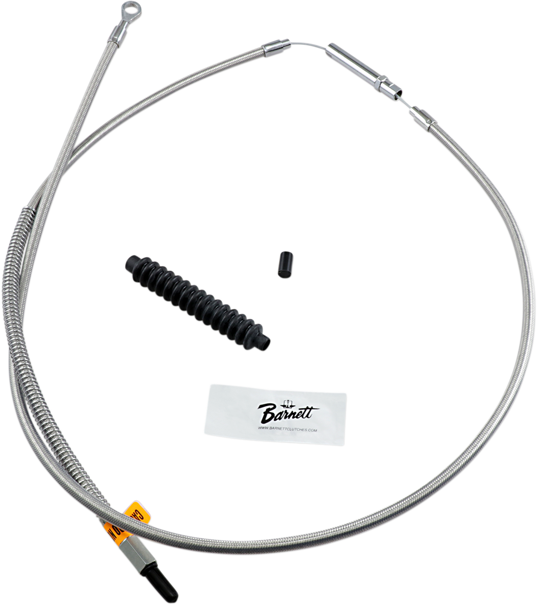 BARNETT High-Efficiency Stainless Steel Clutch Cable for Harley-Davidson - +10" / '89-'06 Touring 0652-1548