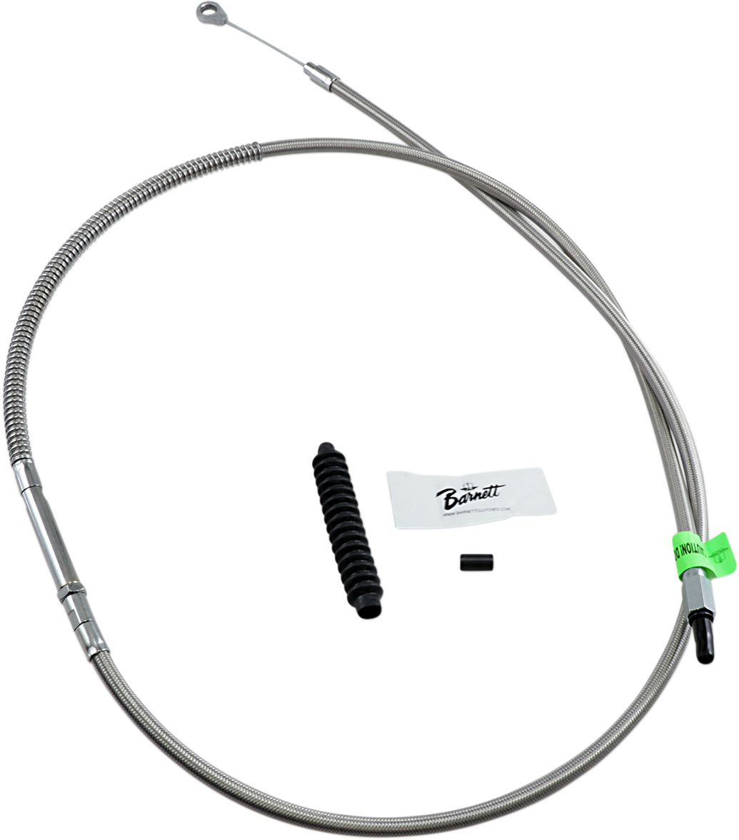 BARNETT High-Efficiency Stainless Steel Clutch Cable for Harley-Davidson - +6" / '07-'14 Softail 0652-1243