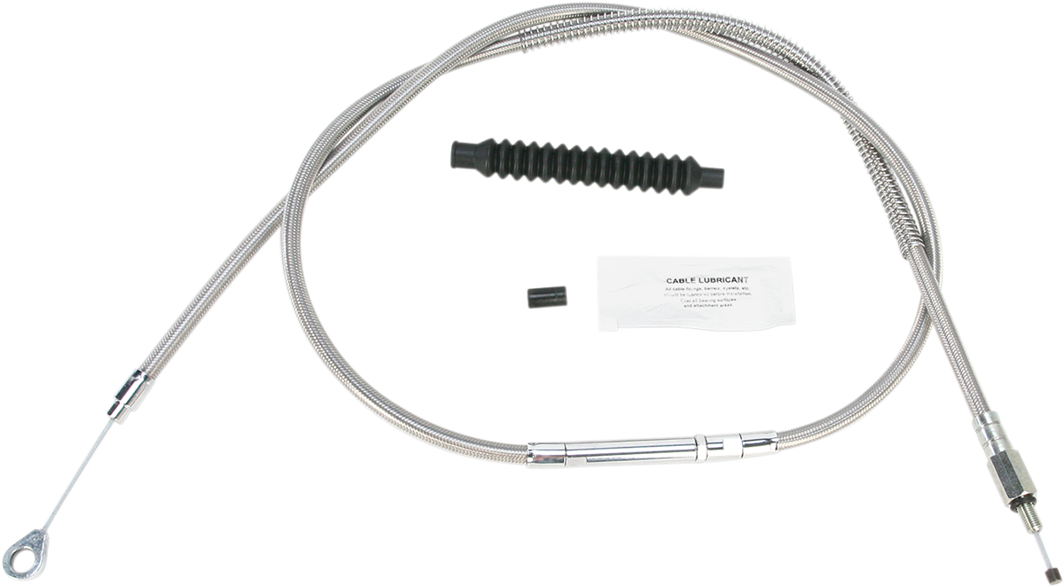 BARNETT High-Efficiency Stainless Steel Clutch Cable for Harley-Davidson - +6" / '07-'14 Softail 0652-1244