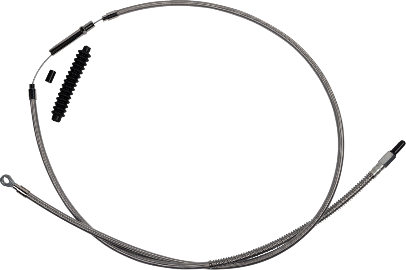 BARNETT High-Efficiency Stainless Steel Clutch Cable for Harley-Davidson - +8" / '18-'23 Softail 0652-3010