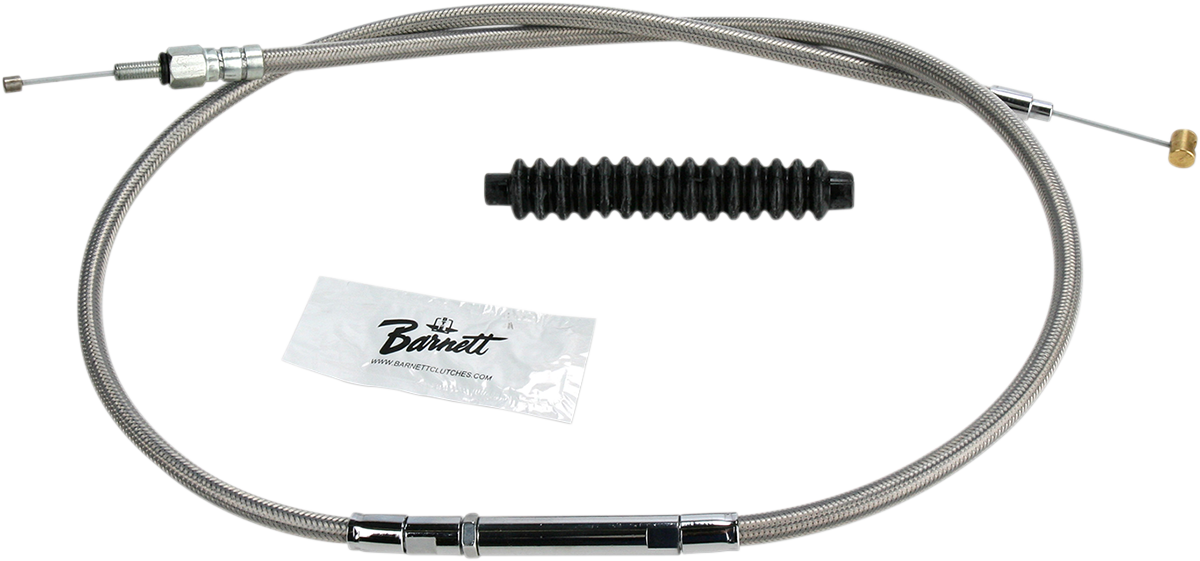 BARNETT High-Efficiency Stainless Steel Clutch Cable for Harley-Davidson - Standard / Buell 0652-0493