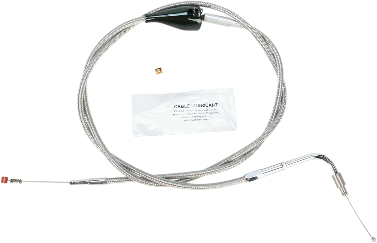 BARNETT Stainless Steel Idle Cable - +10" / '02-'06 FLH 0651-0683