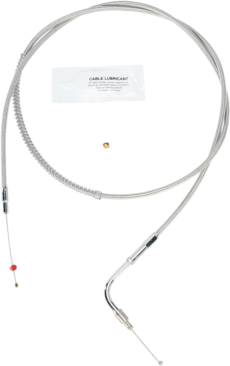 BARNETT Stainless Steel Idle Cable - +10" / '96-'01 Touring 0651-0680