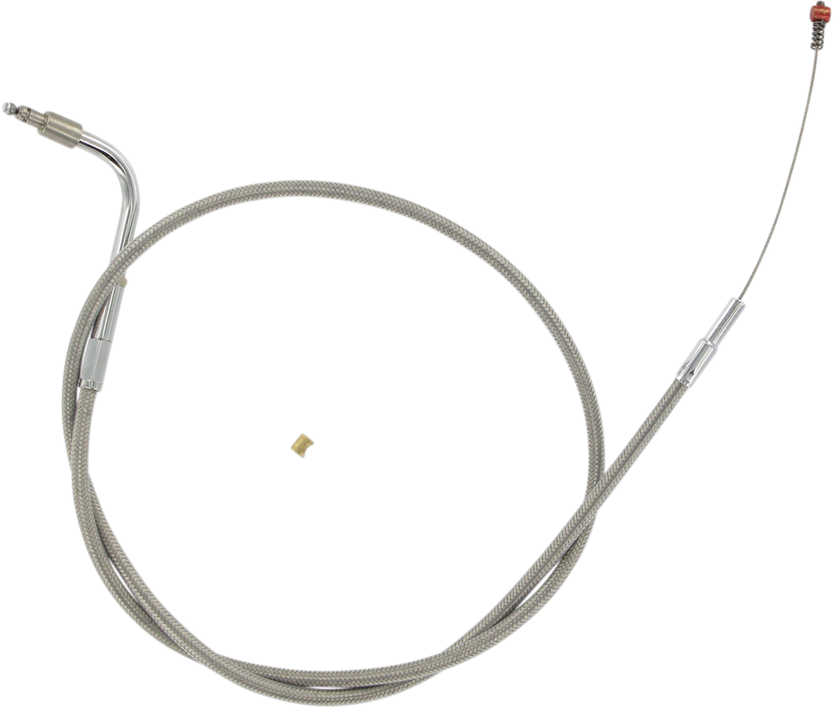 BARNETT Stainless Steel Idle Cable - +3" / '01-'15 Softail DS-223600