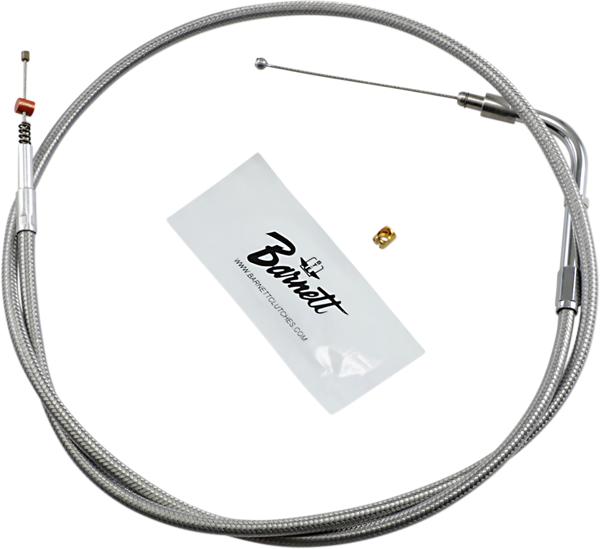 BARNETT Stainless Steel Idle Cable - +6" / '01-'15 Softail DS-223601