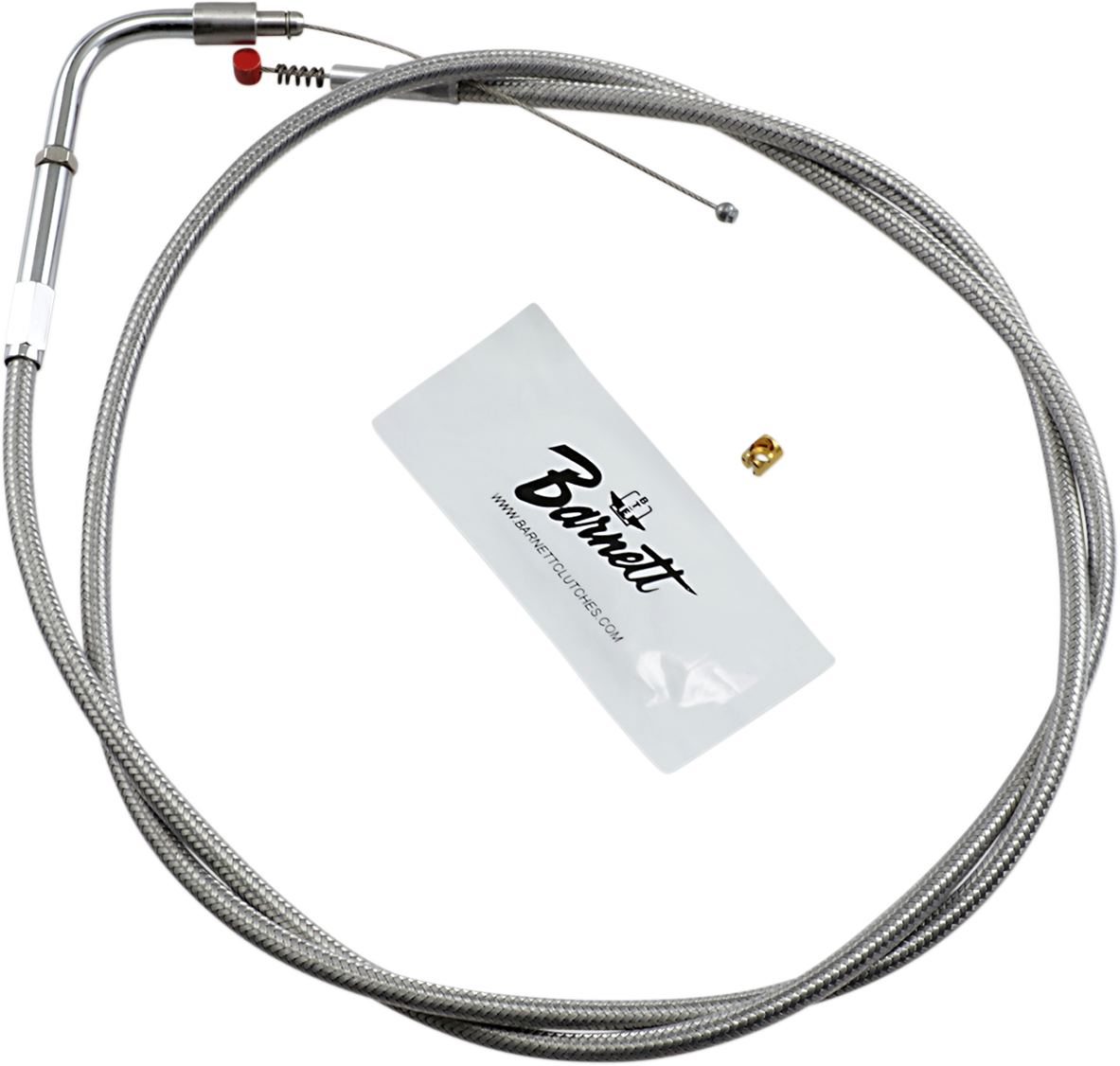 BARNETT Stainless Steel Idle Cable - +6" / '02-'07 FLH DS-223574