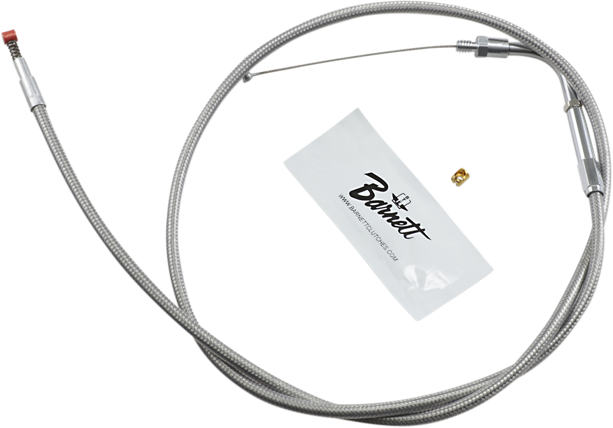BARNETT Stainless Steel Idle Cable - +6" / Dyna/FXR/Softail DS-224008