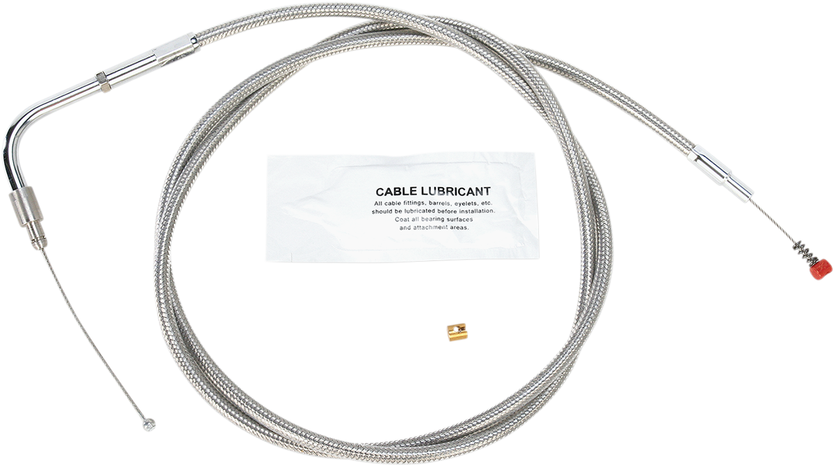 BARNETT Stainless Steel Idle Cable - +8" / '02-'07 Touring 0651-0669