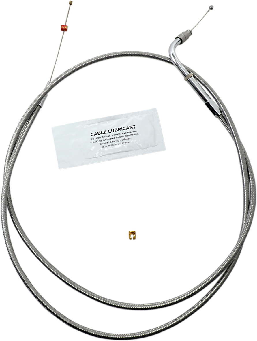 BARNETT Stainless Steel Throttle Cable - +10" / '02-'07 FLH 0650-1110