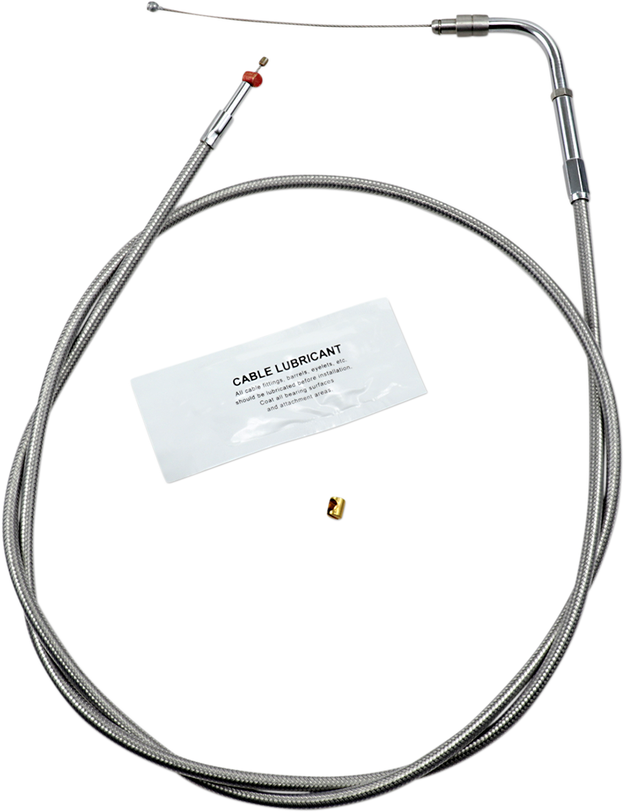BARNETT Stainless Steel Throttle Cable - +12" / '02-'07 FLH 0650-1116