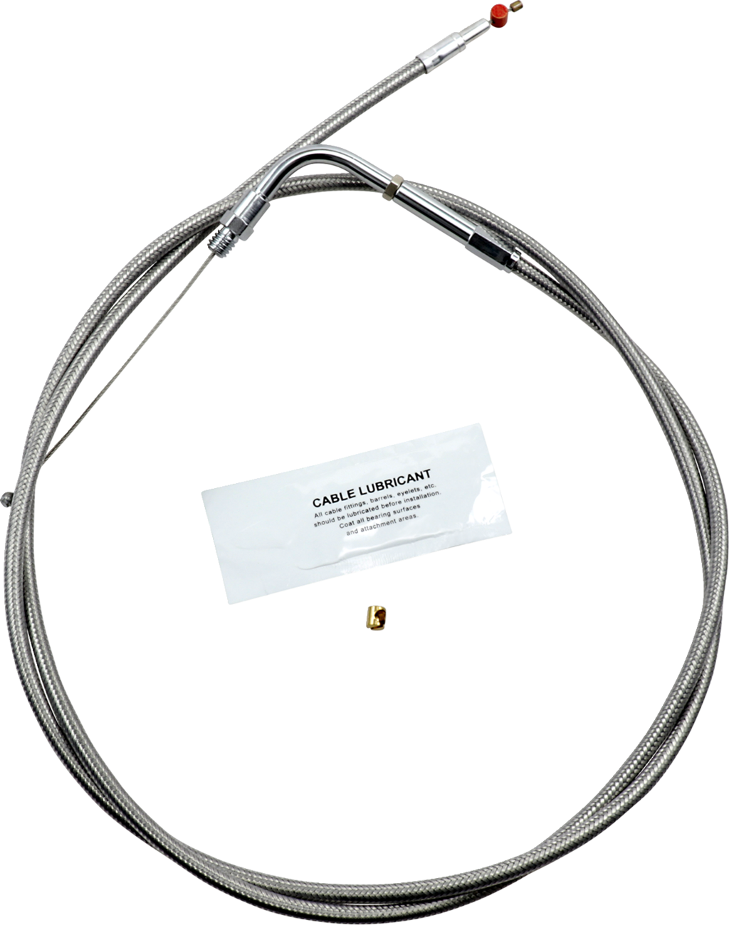 BARNETT Stainless Steel Throttle Cable - +12" / '90-'95 Touring 0650-1114