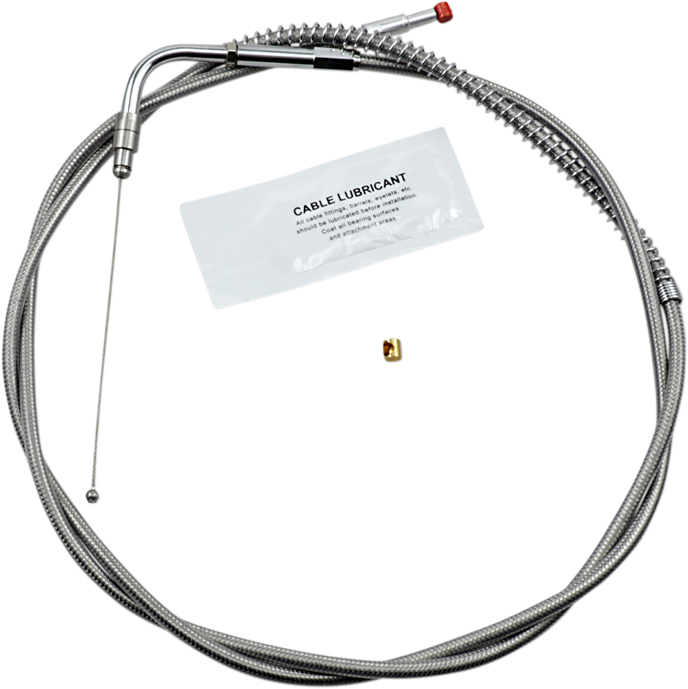 BARNETT Stainless Steel Throttle Cable - +12" / '96-'01 Touring 0650-1118