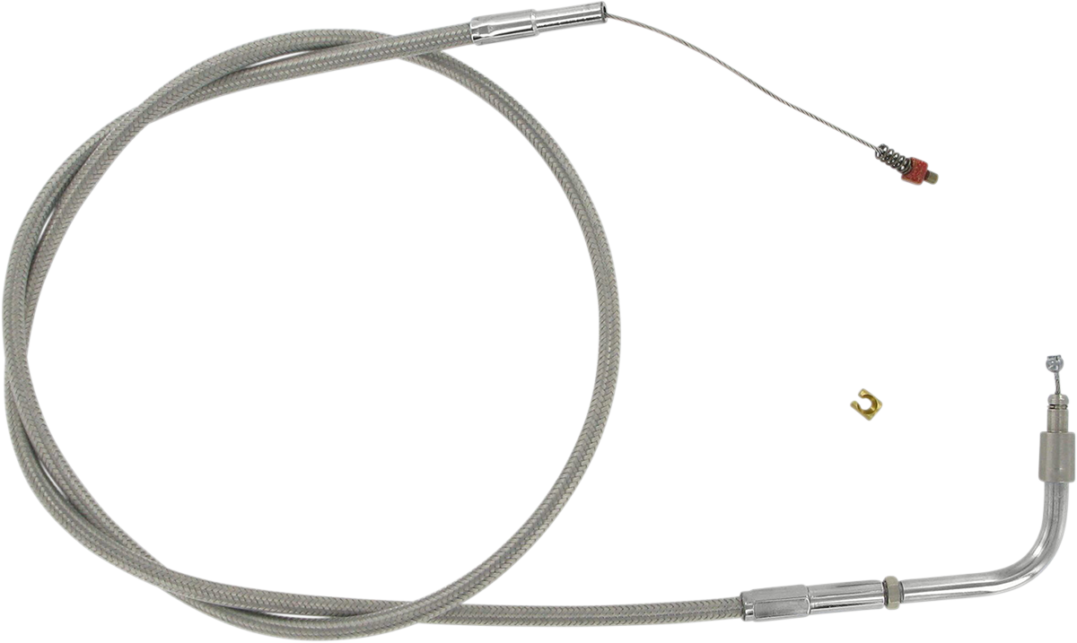 BARNETT Stainless Steel Throttle Cable - +3" / '01-'15 Softail DS-223597