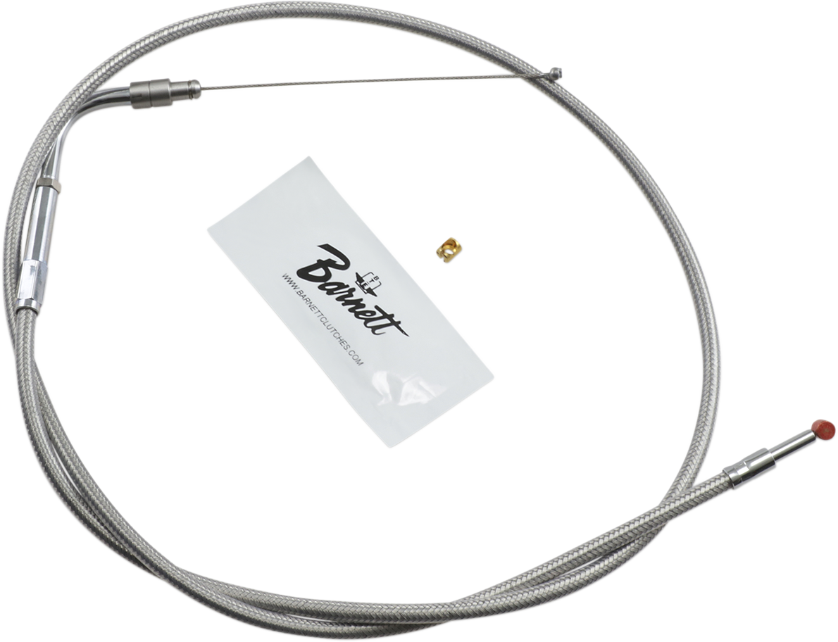 BARNETT Stainless Steel Throttle Cable - +6" / '01-'15 Softail DS-223598