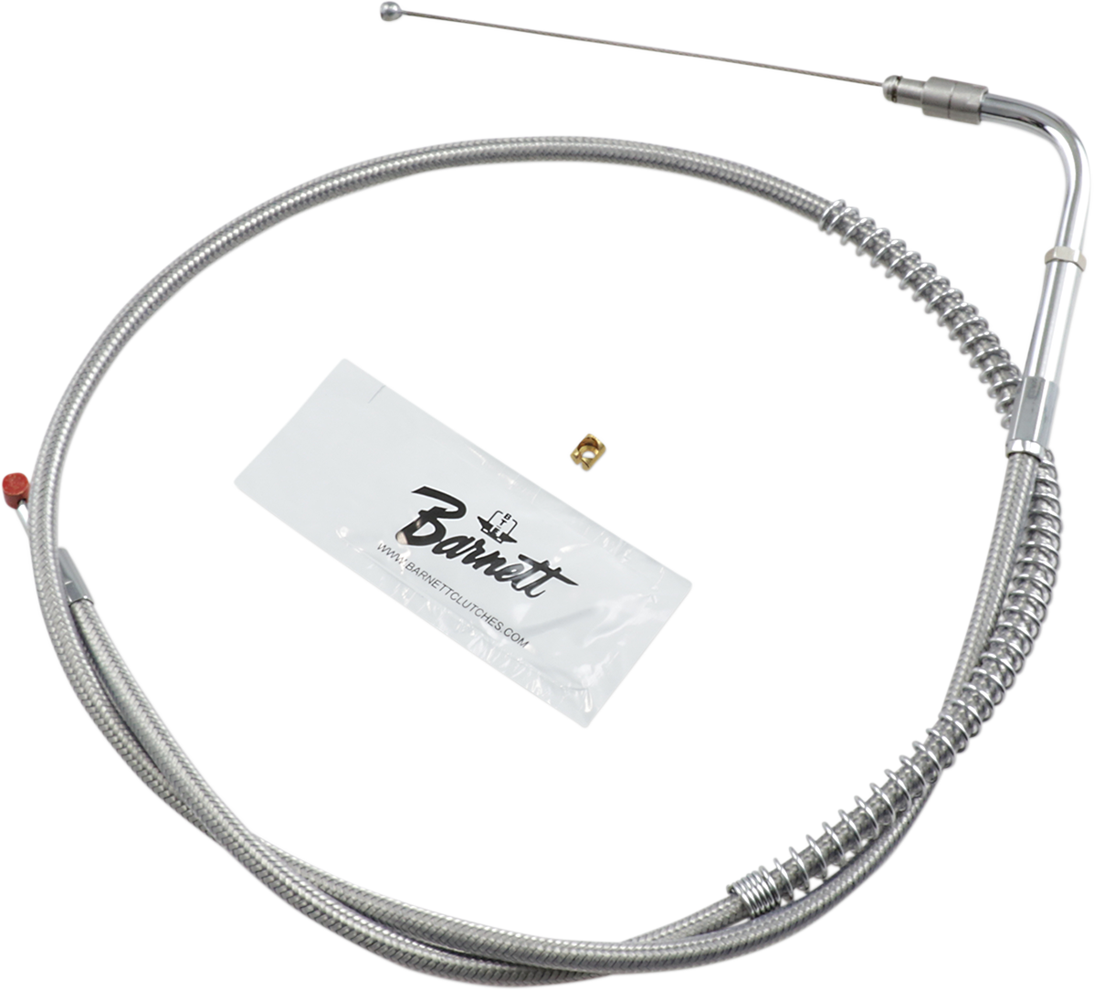BARNETT Stainless Steel Throttle Cable - +6" / '06-'17 Softail/Dyna 0650-0499