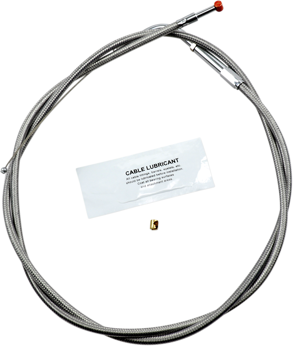 BARNETT Stainless Steel Throttle Cable - +8" / '02-'07 Touring 0650-1104