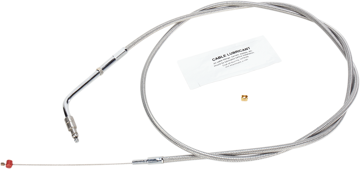 BARNETT Stainless Steel Throttle Cable - +8" / '02-'07 Touring 0650-1107