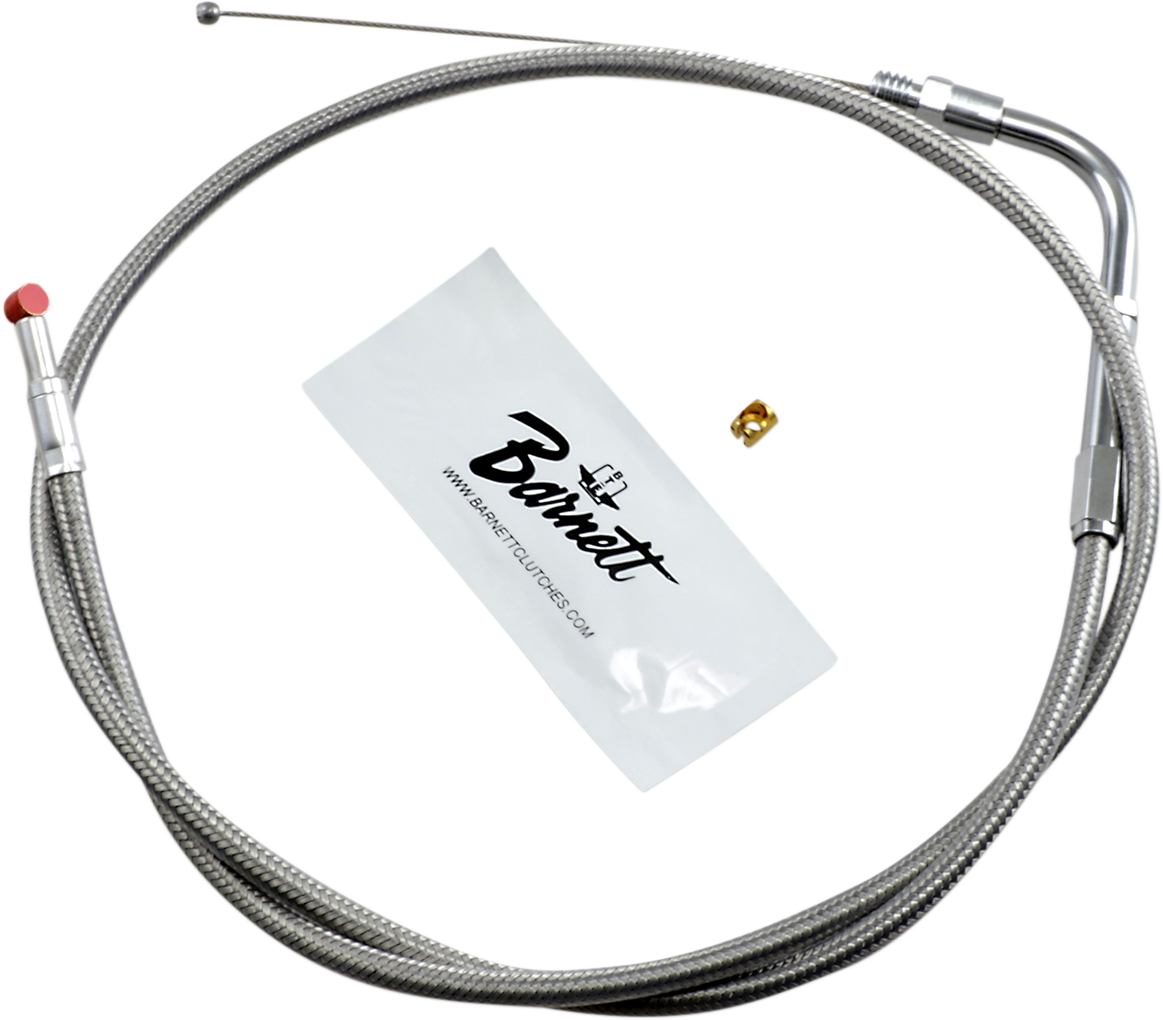 BARNETT Stainless Steel Throttle Cable - Dyna/FXR/Softail DS-224013