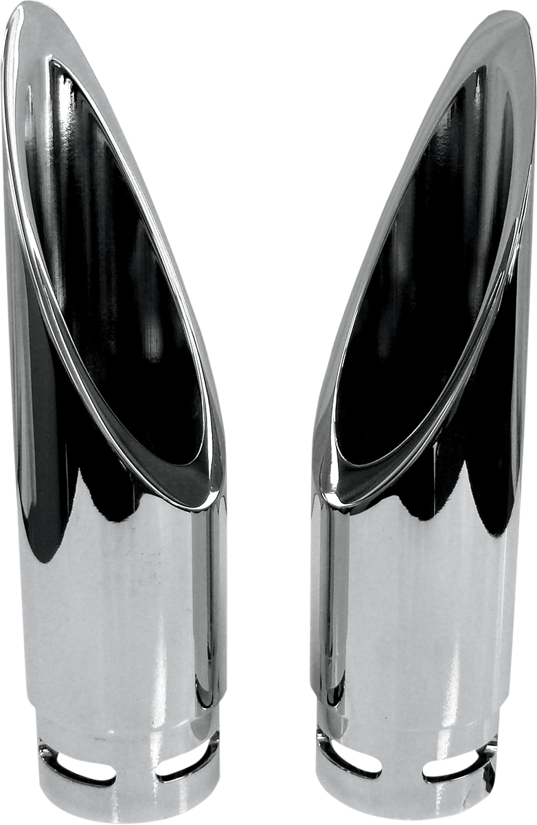 BARON Family Jewel Exhaust Tip - Chrome / Xtreme Slash 1812-0169