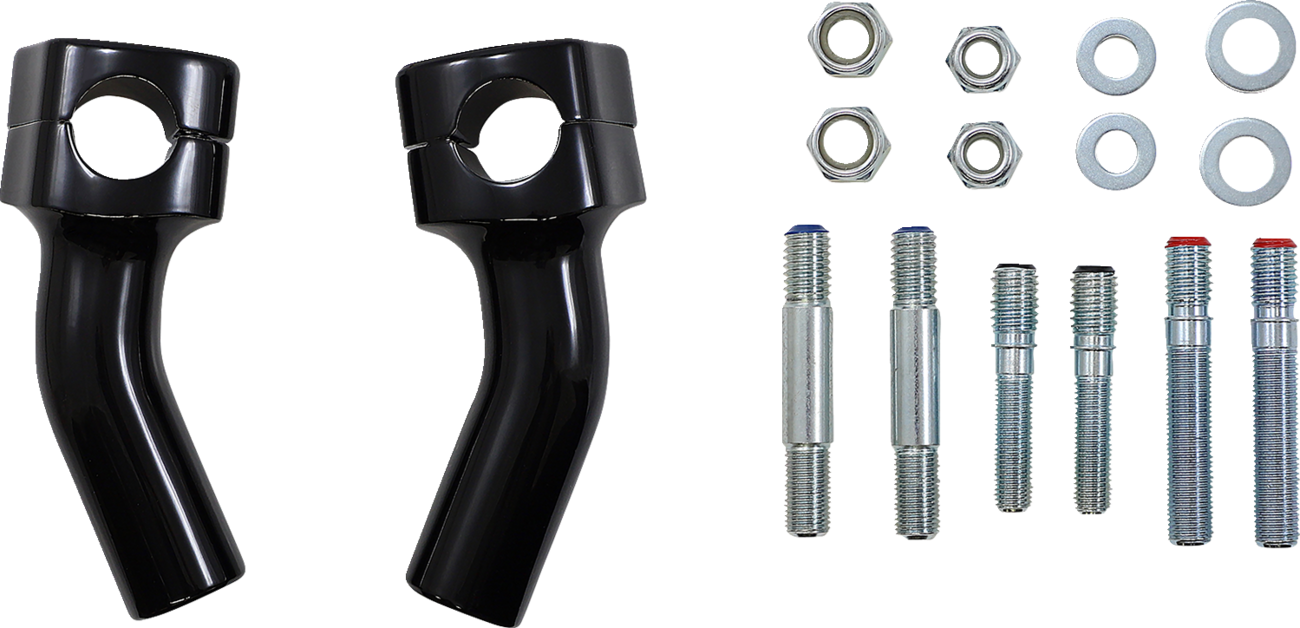 BARON Kickback Handlebar Risers - 1" / Black 0602-0565