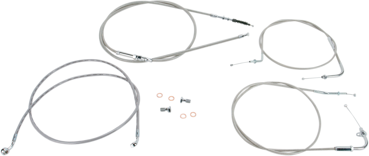 BARON Stainless Handlebar Cable/Line Kit - 15"-17" / VN900 0650-1016