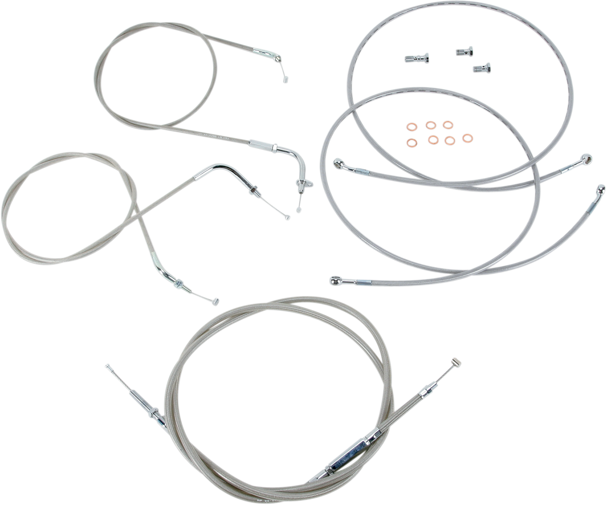 BARON Stainless Handlebar Cable/Line Kit - 18"-20" / XVS1300 0650-1031