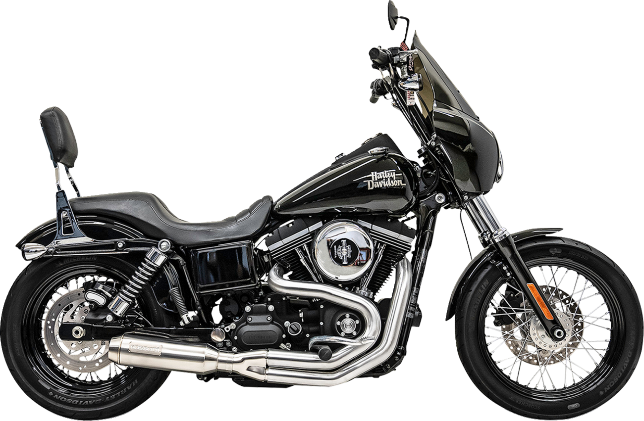 BASSANI XHAUST 2-into-1 Mid-Length Super Bike Exhaust System - Stainless Steel 1800-2622