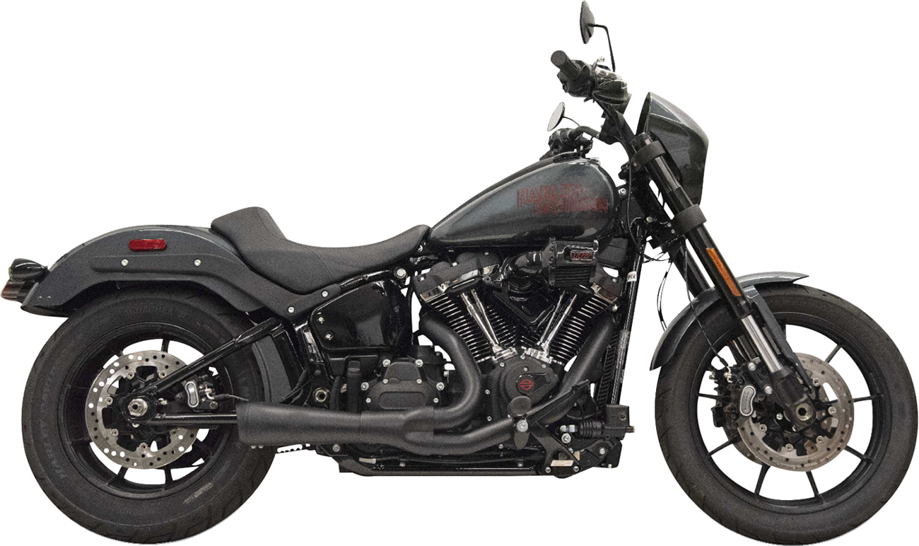 BASSANI XHAUST 2-into-1 The Ripper Exhaust System - 2-into-1 Ripper Exhaust System with Megaphone Muffler / Short / Chrome / 49-State / M8 Softail 1800-2751