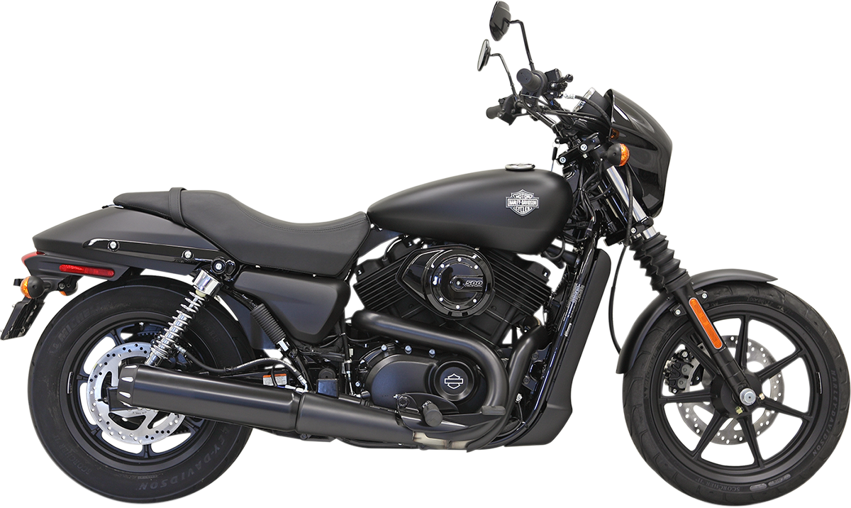 BASSANI XHAUST Performance Slip-On Muffler - 4" Black Muffler / Straight / XG500/750 1801-0742