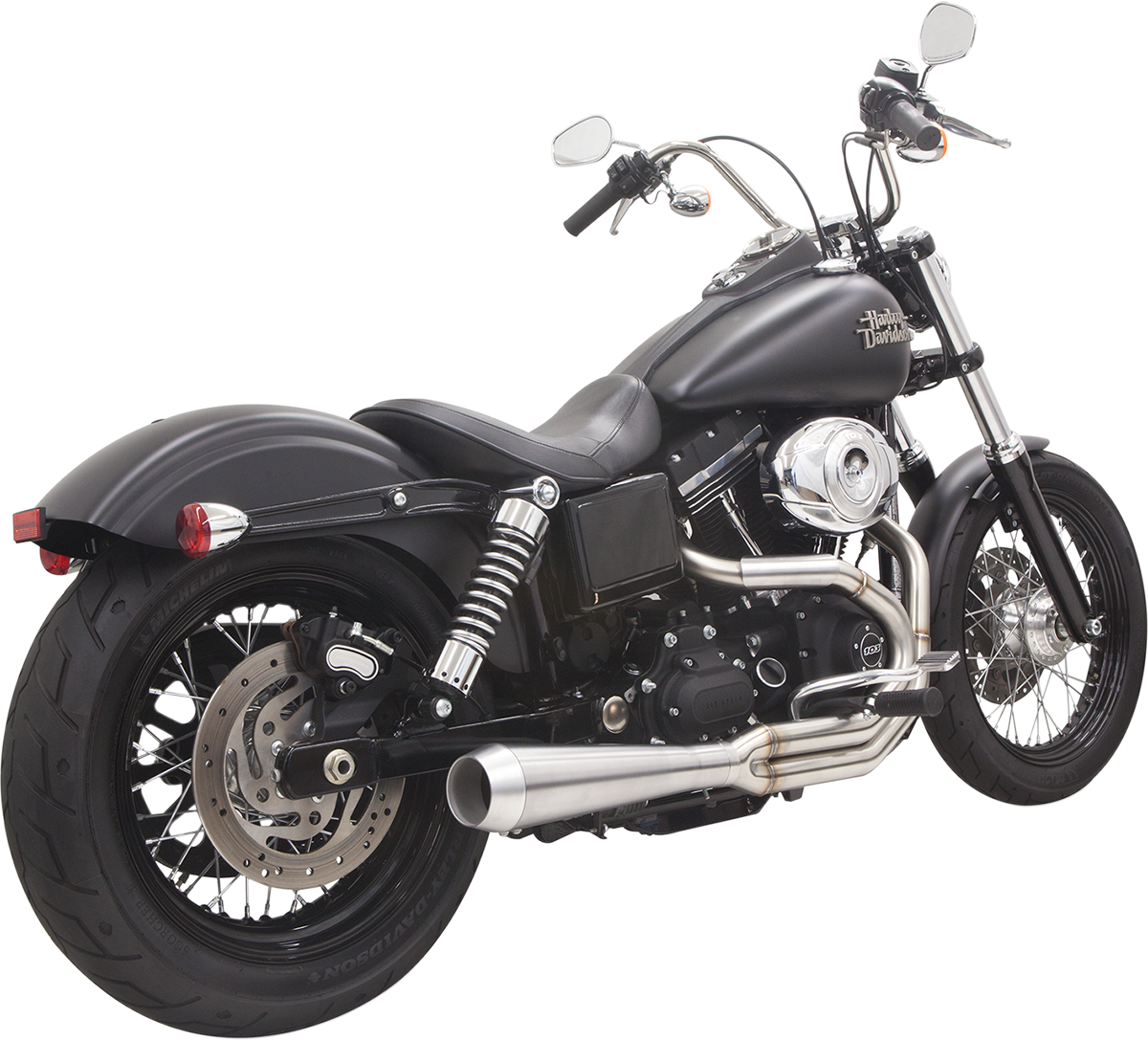 BASSANI XHAUST Road Rage Type III 2:1 Exhaust System - Road Rage 3 Exhaust / Stainless / '91-'17 Dyna 1800-1955
