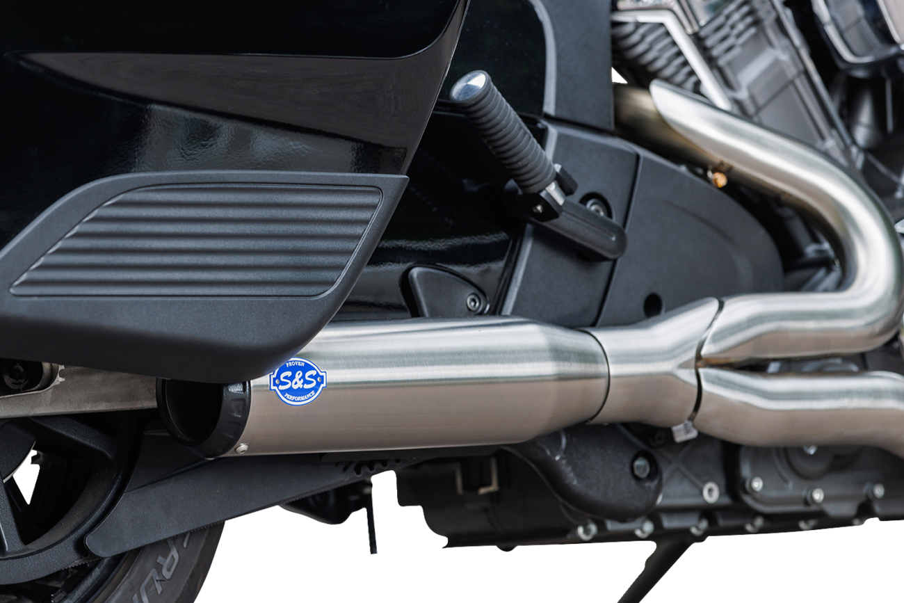 2-into-1 Qualifier Exhaust System - 50-State - Brushed - Stainless Steel