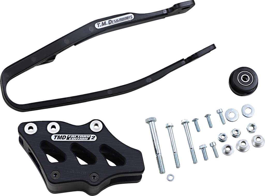 T.M. DESIGNWORKS Chain Guide and Slider Kit - Chain Guide/Slider / Black / Yamaha 1231-1390