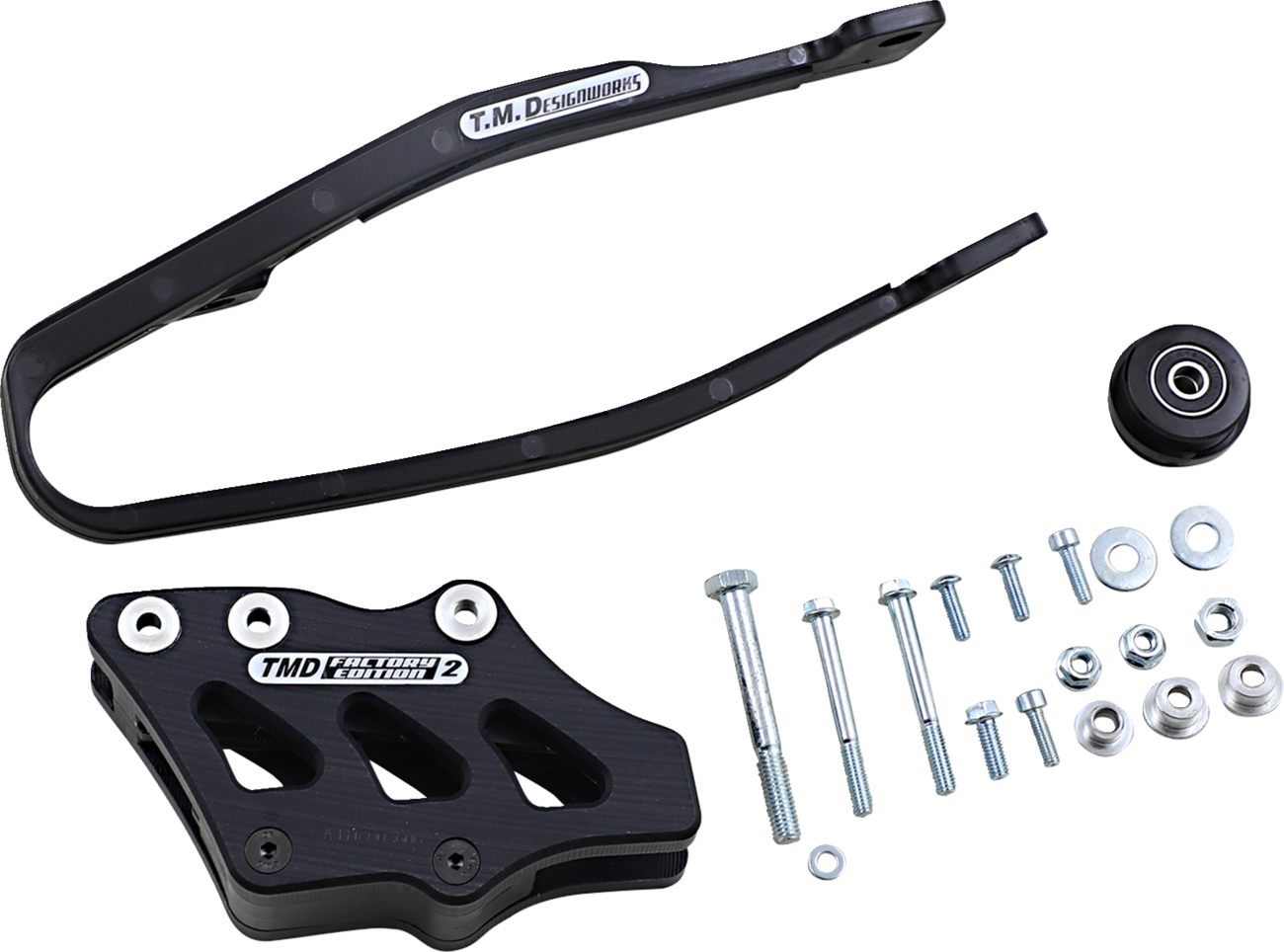 T.M. DESIGNWORKS Chain Guide and Slider Kit - Chain Guide/Slider / Black / Yamaha 1231-1390