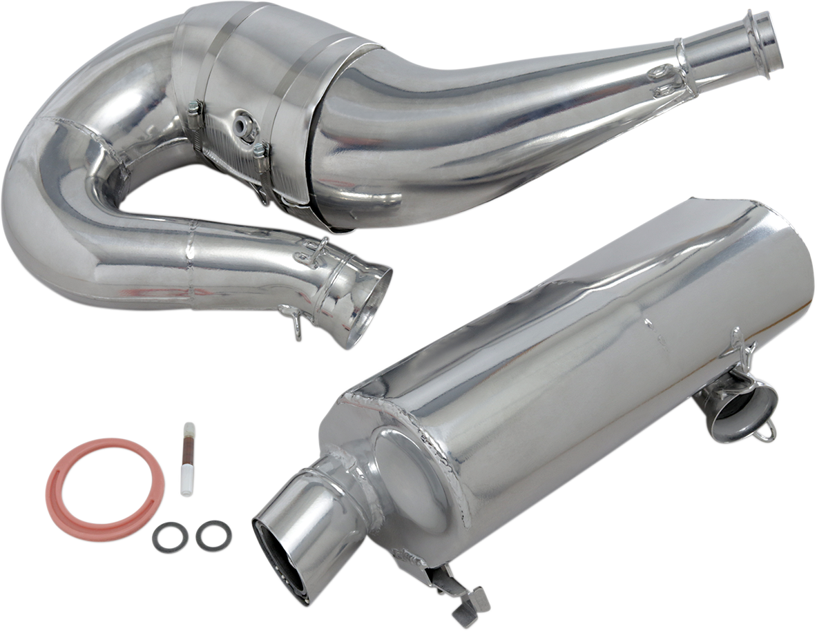 STARTING LINE PRODUCTS Single Pipe Set - Polaris Single Pipe Exhaust 1840-0059