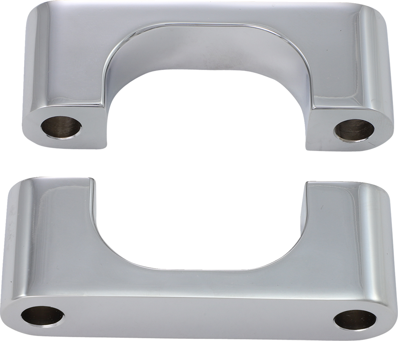 KLOCK WERKS Tire Hugger Front Fender Mounting Block - Hugger Front Fender Mounting Blocks / For 21" Wheels / Chrome 1410-0045