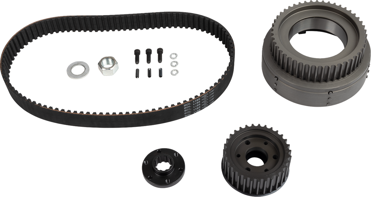 BELT DRIVES LTD. Belt Drive Kit - 1-1/2" / 11 mm / Kick Start / Spline Shaft / '55-'E84 Big Twin DS-360108
