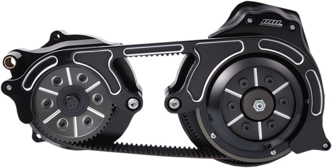 BELT DRIVES LTD. Open Belt Drive - 2" / Black / '07-'16 Big Twins 1120-0355