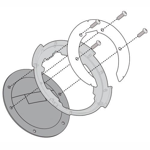 GIVI BF01 Tanklock Tank Ring for Suzuki DL650 V-Strom, Suzuki Gladius 650, and Suzuki GSF1250 Bandit