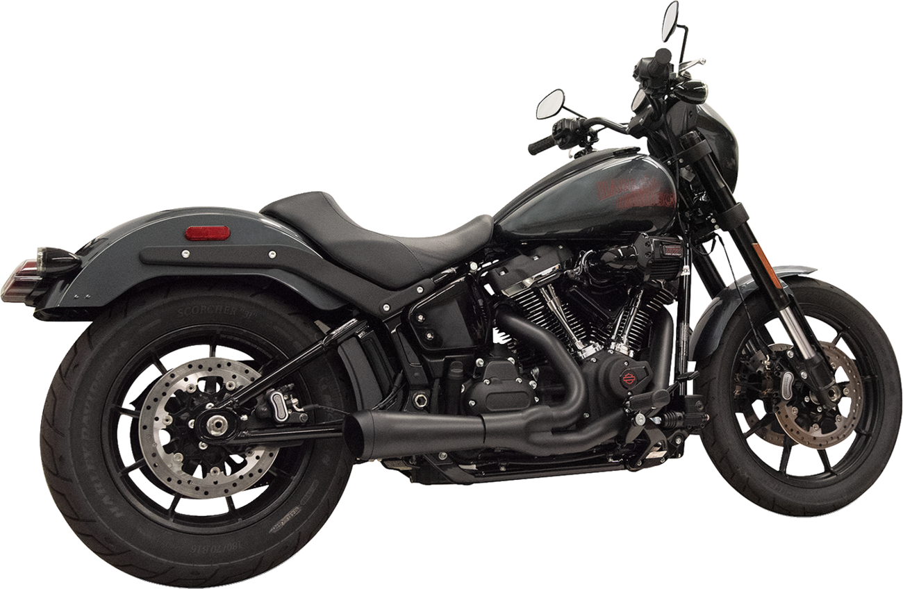 2-into-1 Ripper Exhaust System with Megaphone Muffler - Short - Stainless - 49-State - M8 Softail