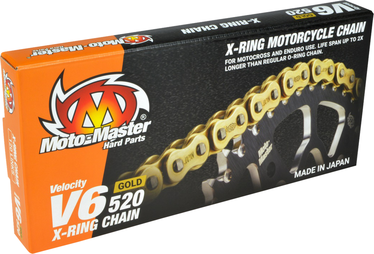 MOTO-MASTER V6 520 Drive Chain - V6 520 / Drive Chain / 120 Links / Gold 1223-1558