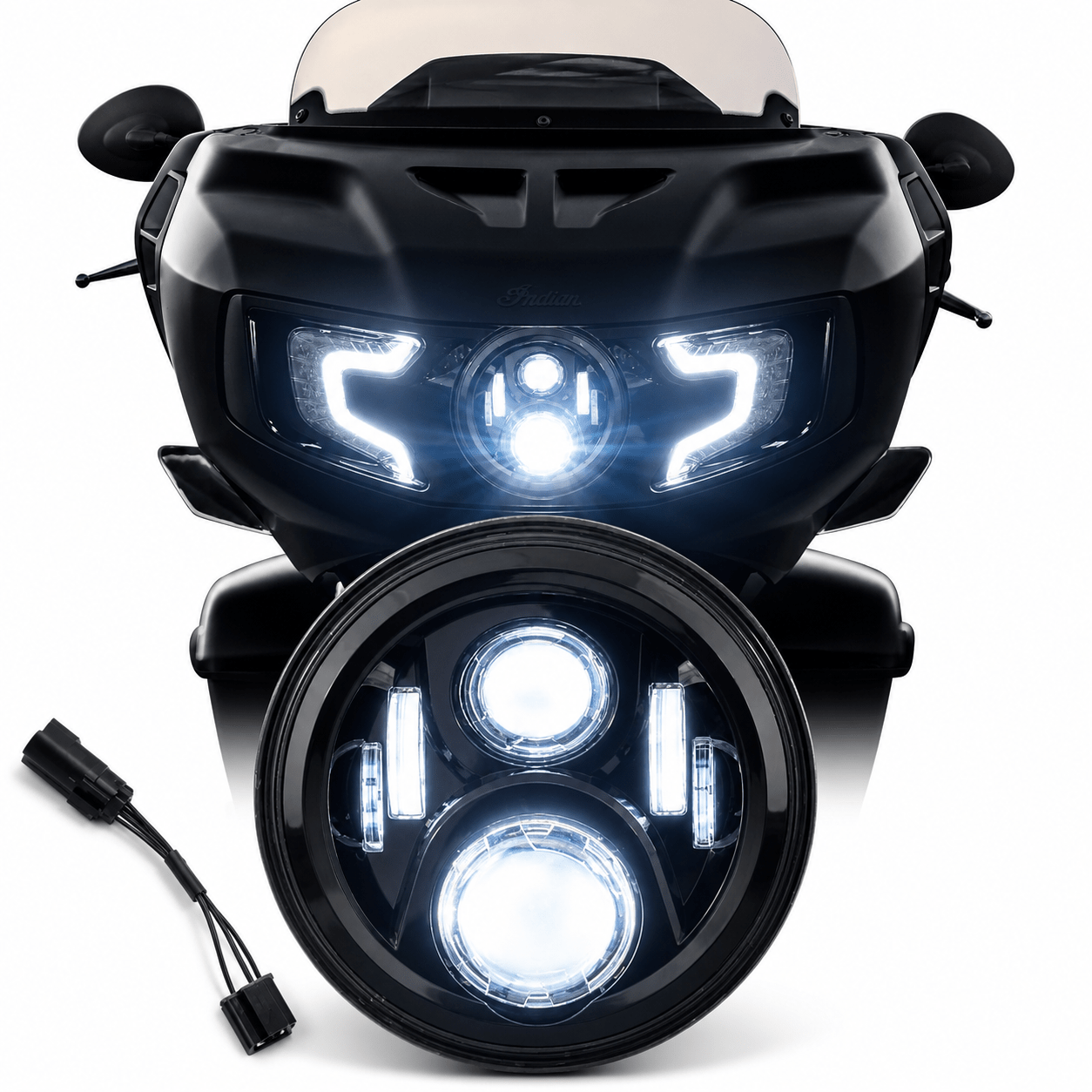 Eagle Lights Generation II LED Headlight Kit for Indian® Challenger / Pursuit