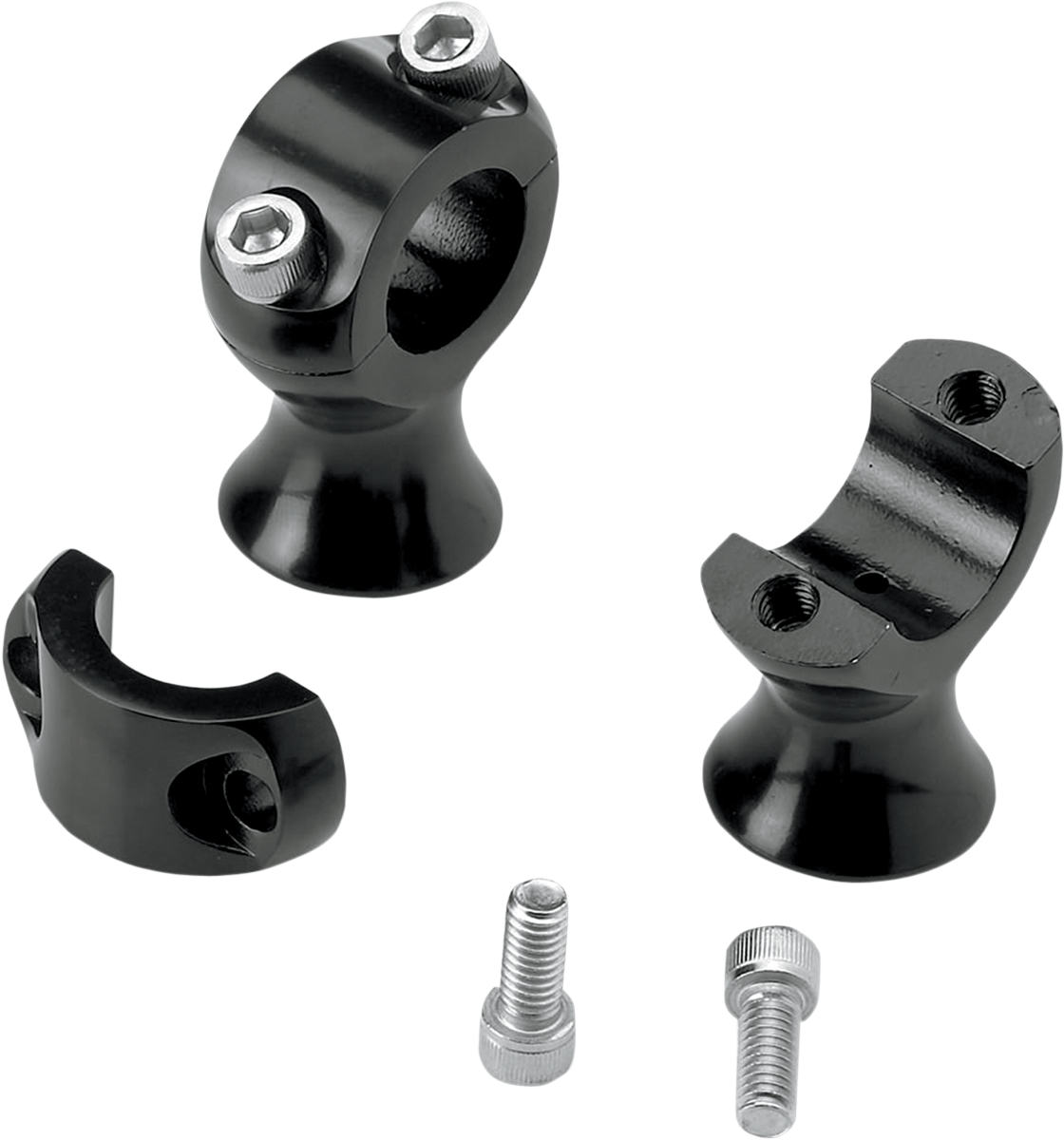 BILTWELL 1-3/4" Slimline Handlebar Risers - Black 0602-0568