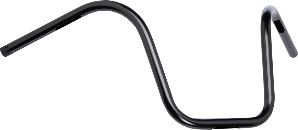 BILTWELL 1" Handlebar w/ TBW Plugs - Ape Hanger / Black 0601-5643