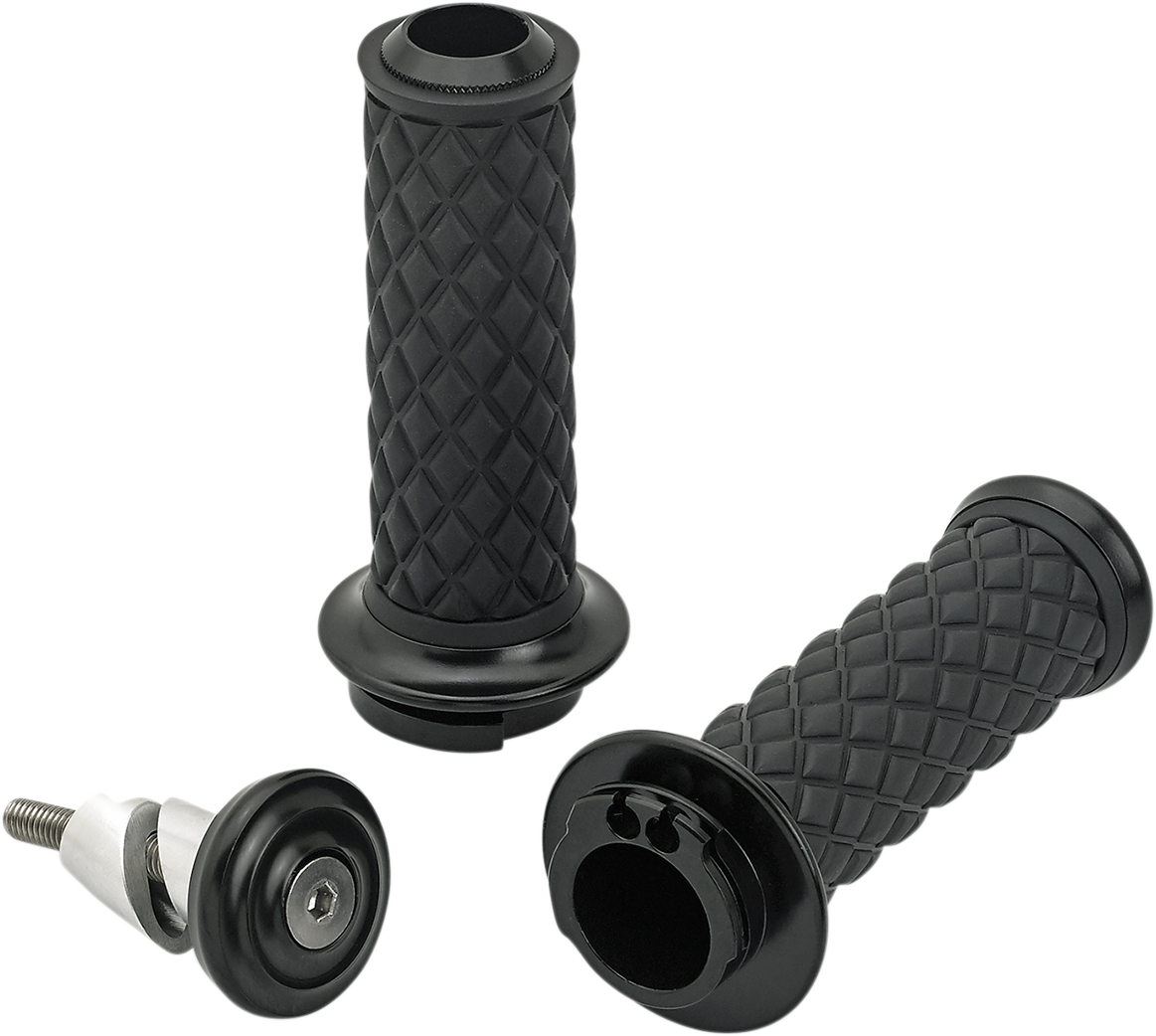 BILTWELL Alumicore Grips - Dual Cable / Black 0630-2320