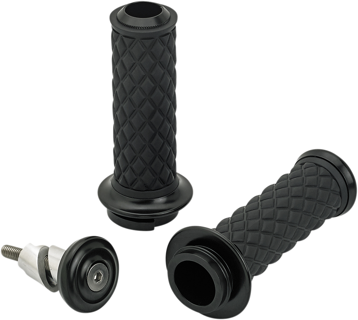 BILTWELL Alumicore Grips - TBW / Black 0630-2322